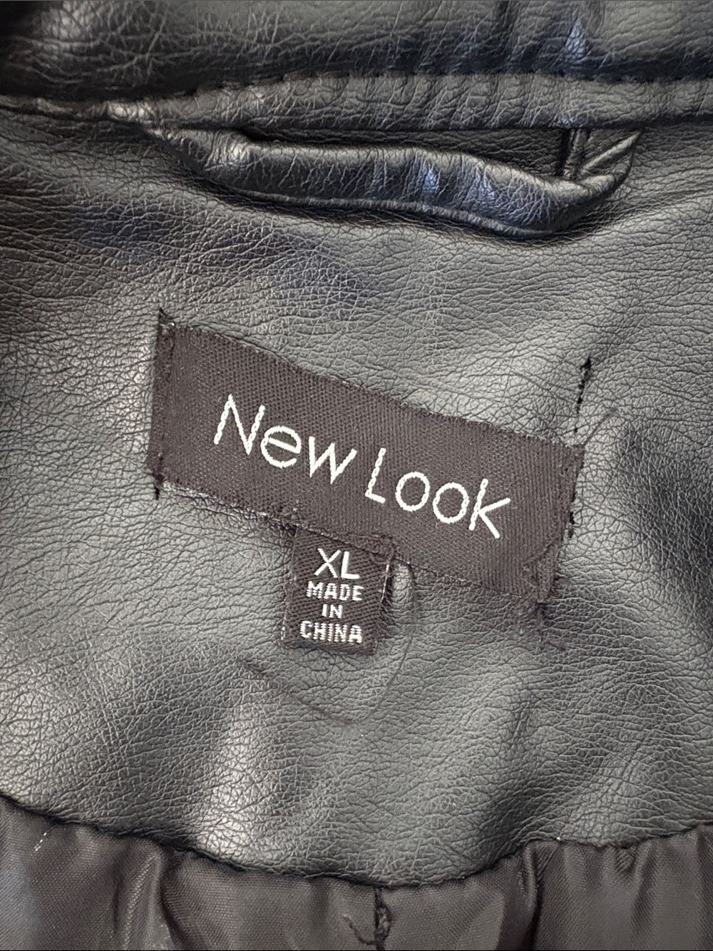 New Look Black Faux Leather Jacket - Picture 3 of 3